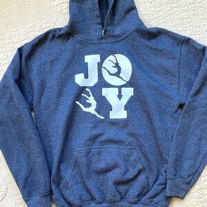 Dance for Joy Cozy Hoodie Sweatshirt, Youth L, dark bluish gray